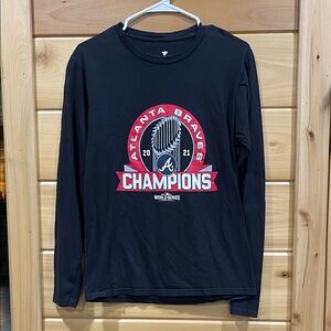 Fanatics Black Atlanta Braves 2021 Champions Long Sleeve Shirt